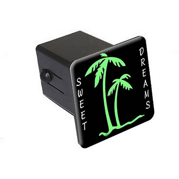 Graphics and More Smiling Tropical Alligator Palm Trees Oval Tow Hitch Cover Trailer Plug Insert 2